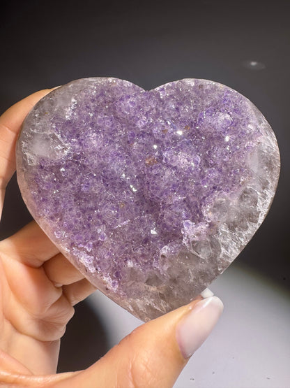 Bezauberndes Rainbow Amethyst Herz 9,1 cm – Premium Qualität Uruguay