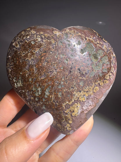 Bezauberndes Rainbow Amethyst Herz 9,1 cm – Premium Qualität Uruguay