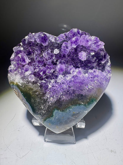 Amethyst-Herz aus Uruguay 8,5 cm – 363 g