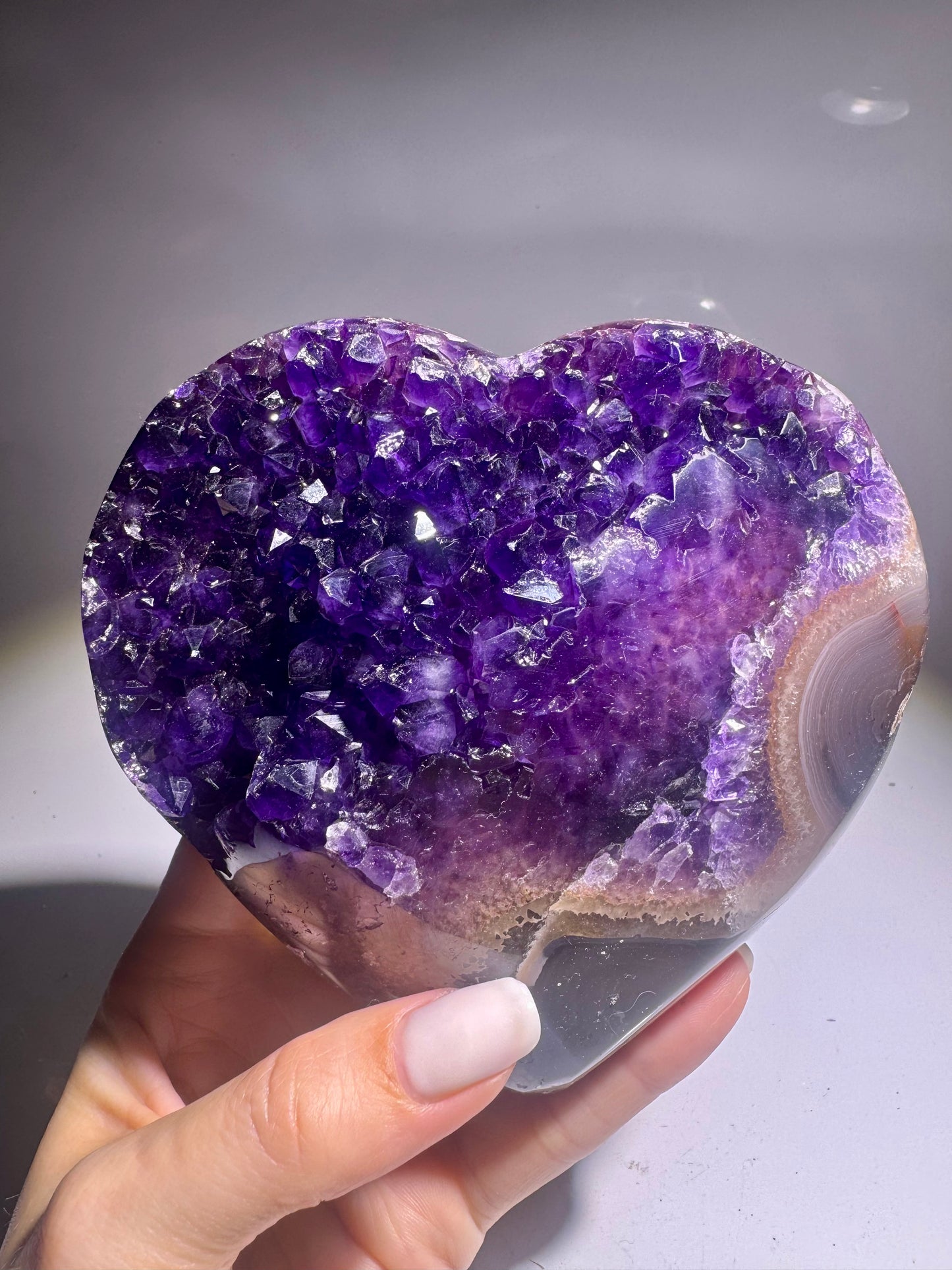 Amethyst-Herz 13 cm – 1,12 kg – Premium Qualität aus Brasilien 💜