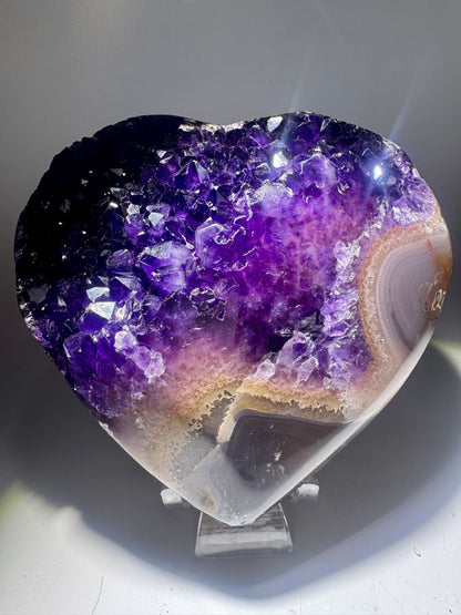 Amethyst-Herz 13 cm – 1,12 kg – Premium Qualität aus Brasilien 💜