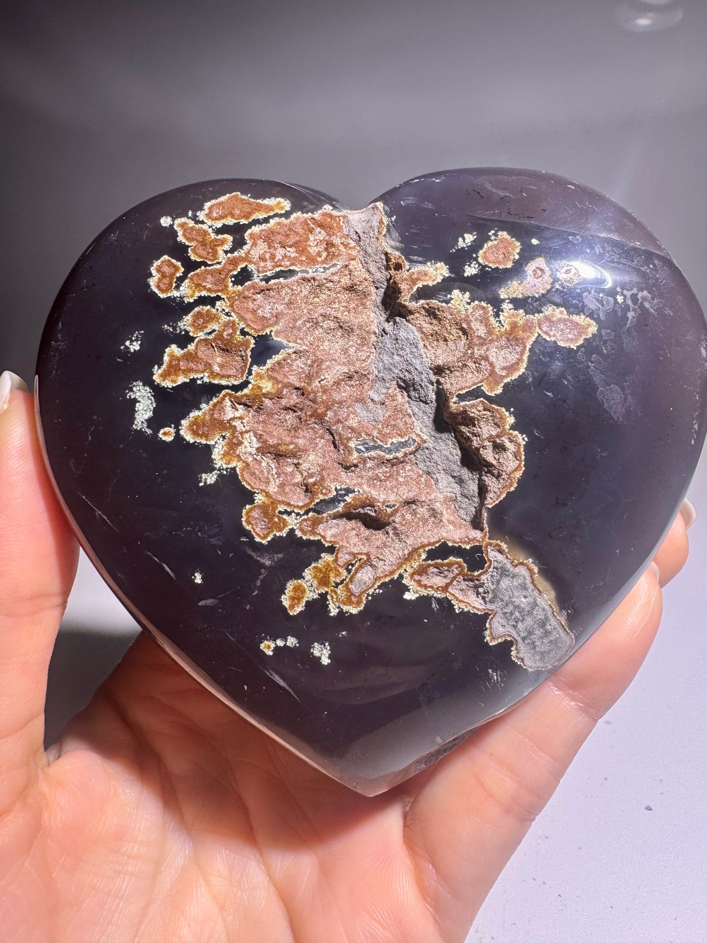 Premium Amethyst Herz 10,2 cm – 593 g – Traumstück aus Uruguay 💜