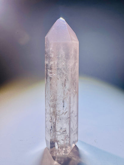 Pink-Lithium Kristall 14 cm mit Phantomen – 222 g – ultraklar & seltene Museumsqualität aus Brasilien
