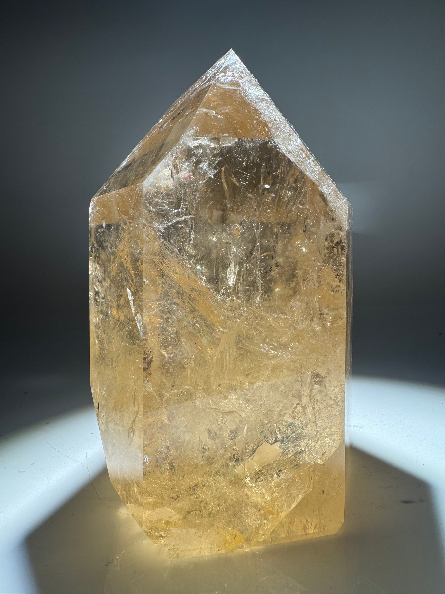 Natur-Citrin 14 cm – 1,5 kg – Premium Qualität aus Brasilien 🍯✨