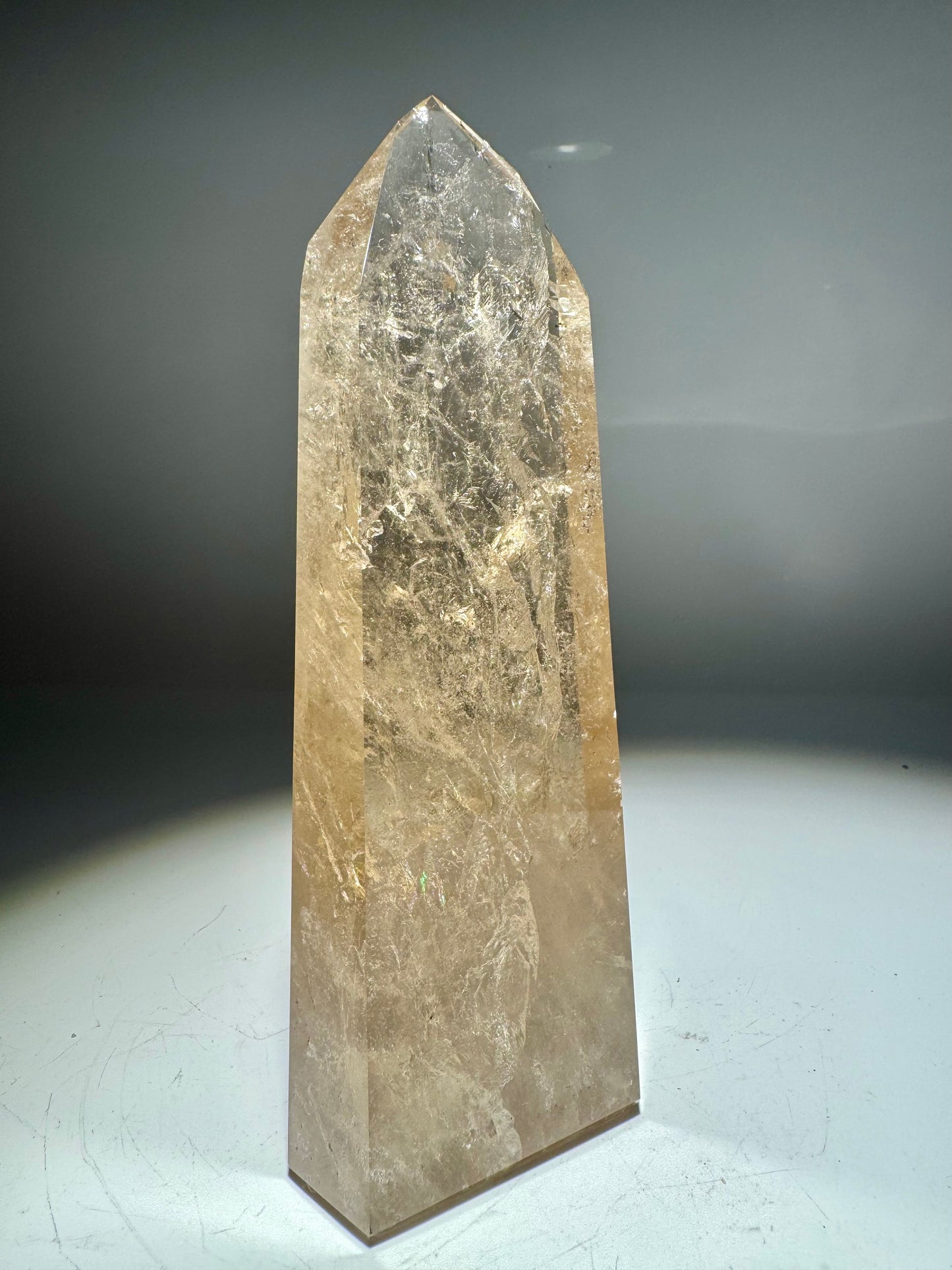 Natur-Citrin 15,4 cm – 421 g 🍯 Extra klare Premium Qualität Brasilien