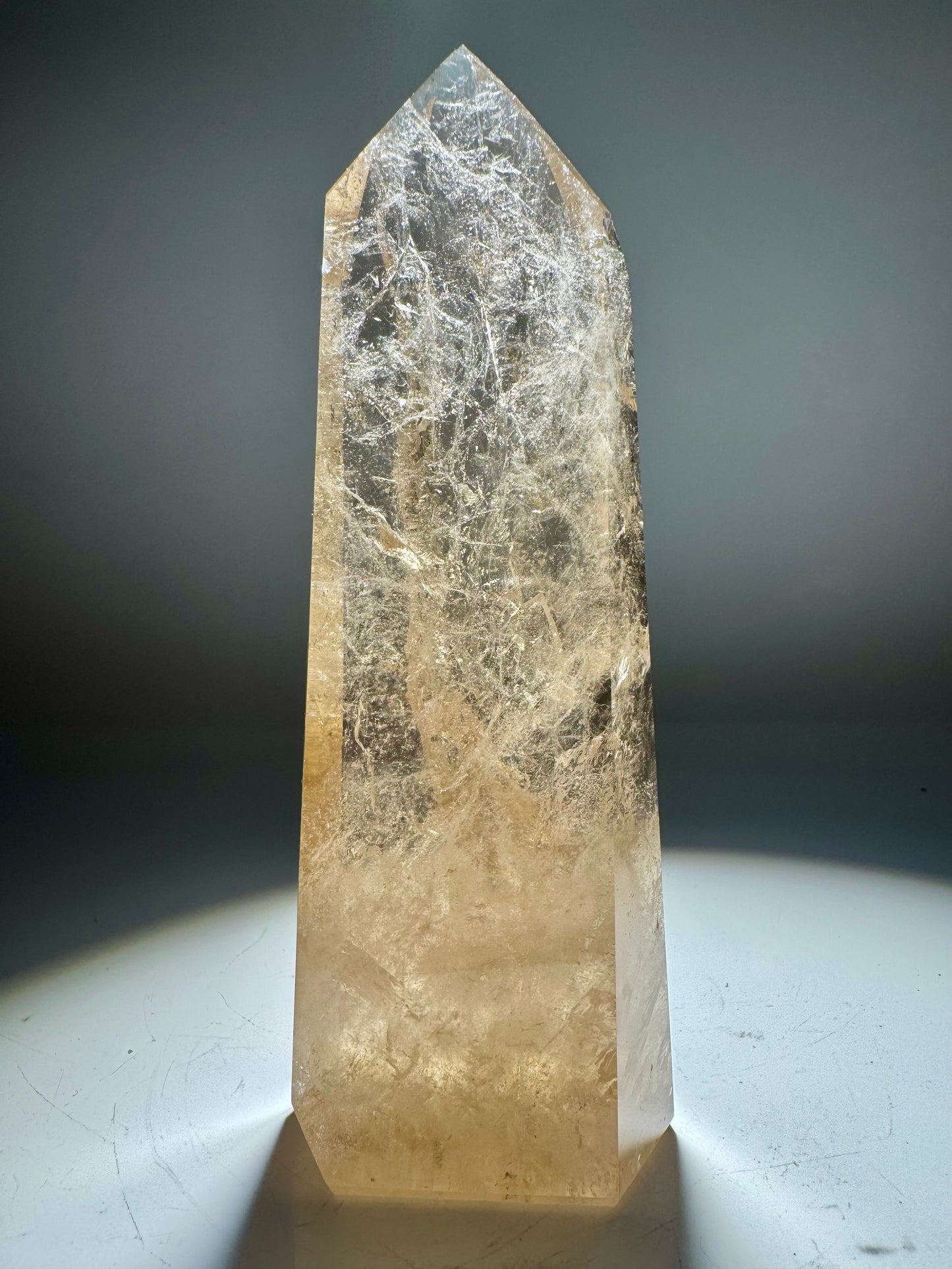 Natur-Citrin 15,4 cm – 421 g 🍯 Extra klare Premium Qualität Brasilien