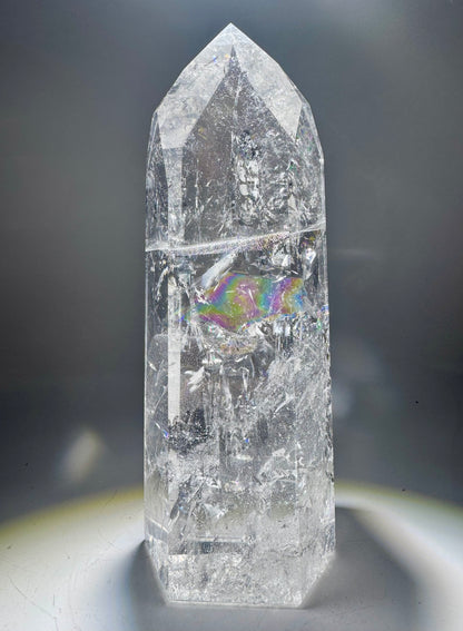 Lemurian Kristallspitze 21 cm – 1,4 kg 🌈 Extra klar I Premium Qualität