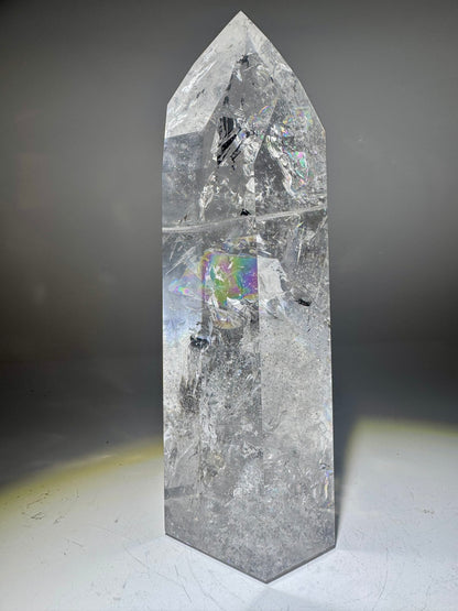 Lemurian Kristallspitze 21 cm – 1,4 kg 🌈 Extra klar I Premium Qualität