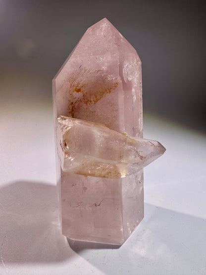 Seltene Pink Lithium Phantomspitze 10,5 cm – Hochwertiger Kristall aus Brasilien (372 g)
