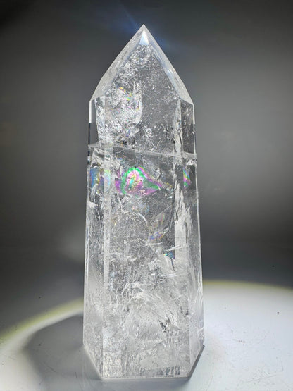 Lemurian Kristallspitze 21 cm – 1,4 kg 🌈 Extra klar I Premium Qualität