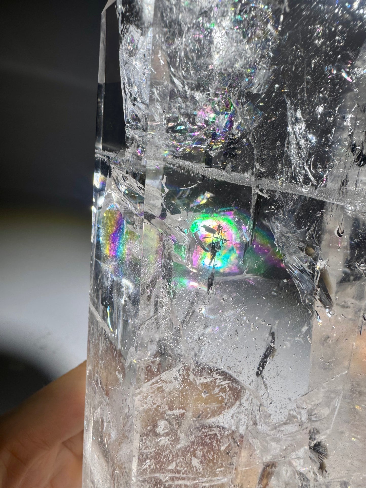 Lemurian Kristallspitze 21 cm – 1,4 kg 🌈 Extra klar I Premium Qualität