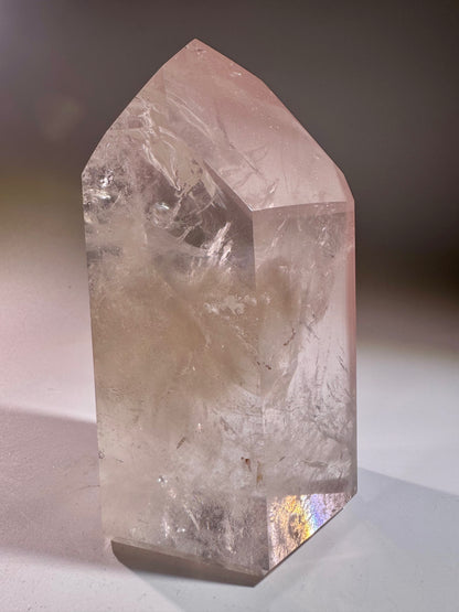Pink Lithium Phantom Kristall 11,6 cm – Seltenes Einzelstück in Museumsqualität (614 g)