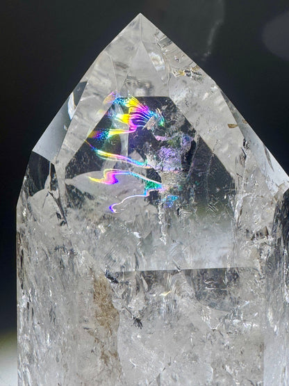Bergkristall Regenbogen Spitze – 11 cm, 496 g ✨Sammlerstück aus Brasilien