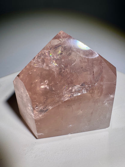 Klare Rosenquarz Spitze 💕- 5.2cm, 135g
