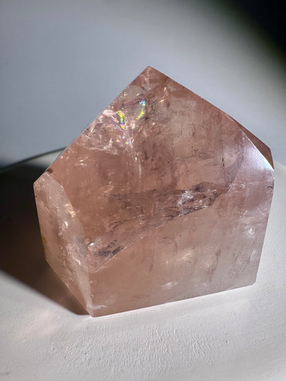 Klare Rosenquarz Spitze 💕- 5.2cm, 135g