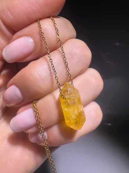 Citrin Kette – Edelstahlkette mit echtem Citrin in Premium Qualität