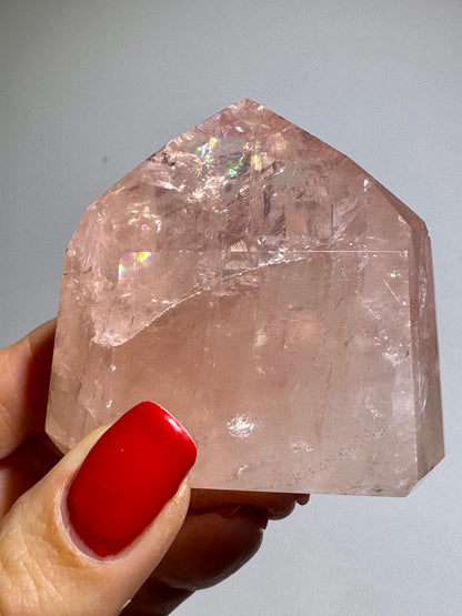 Klare Rosenquarz Spitze 💕- 5.2cm, 135g
