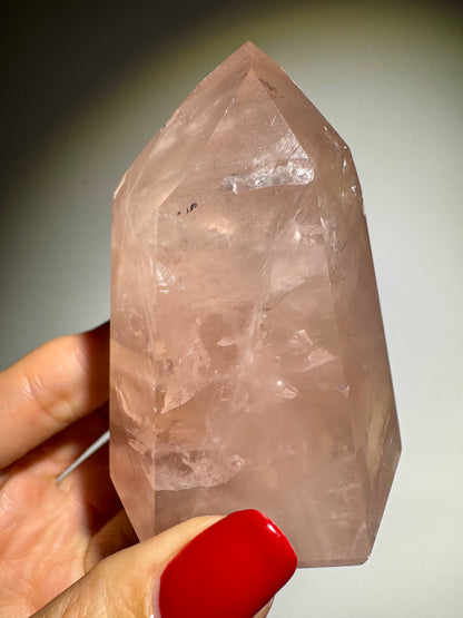 High-Quality Rosenquarz Spitze 🎀 - 7.4cm, 207g