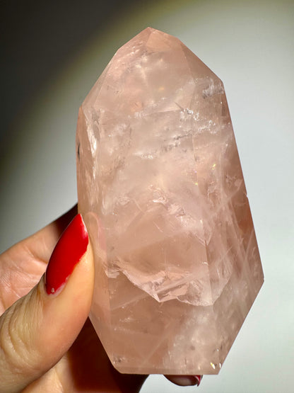 High-Quality Rosenquarz Spitze 🎀 - 7.4cm, 207g