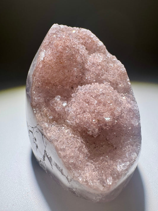 Rainbow Amethyst Kristall Edelstein  Druse Geode Rosa kaufen – 5.5 cm, 233 g, Uruguay