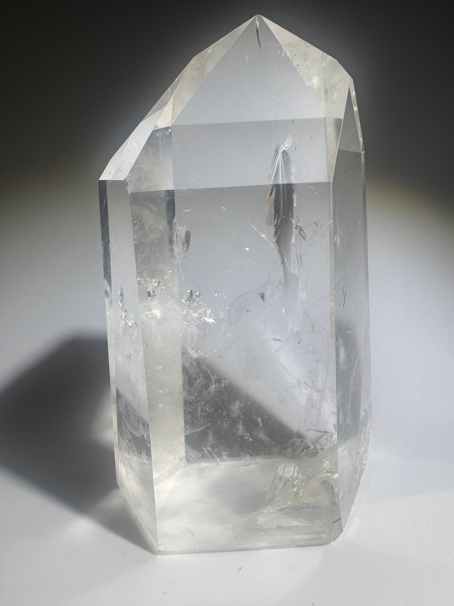 Massive ultra klare Bergkristallspitze mit Beleuchtung– Premium-Qualität 18.5cm