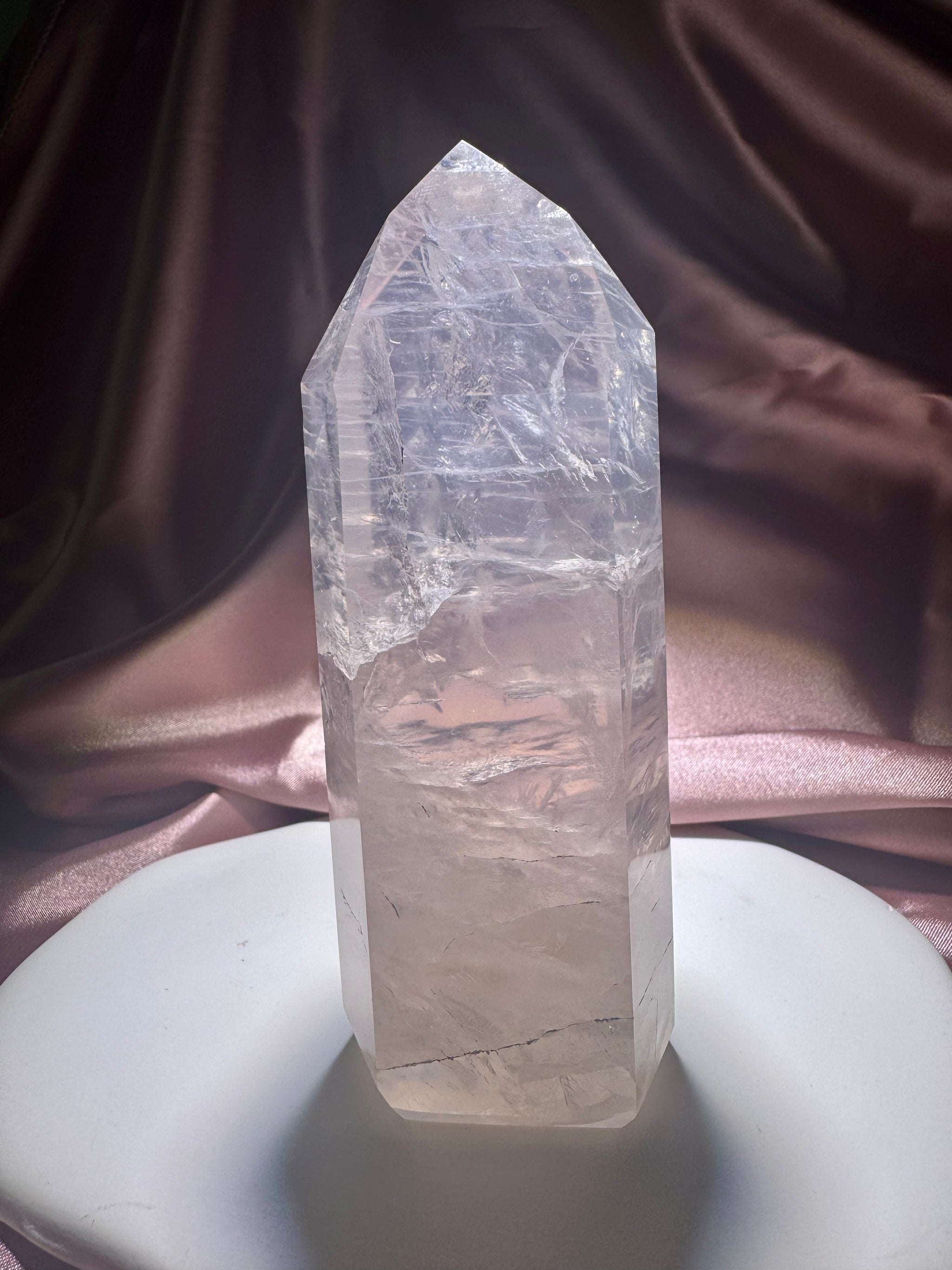 1A Rosenquarz Spitze 11,6 cm – Exklusive Qualität in zartem Rosa aus Brasilien 💗