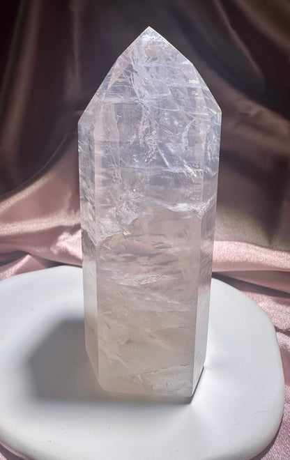 1A Rosenquarz Spitze 11,6 cm – Exklusive Qualität in zartem Rosa aus Brasilien 💗