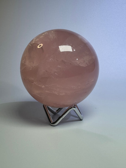 Rosenquarz Kugel - 8.5cm, 900g