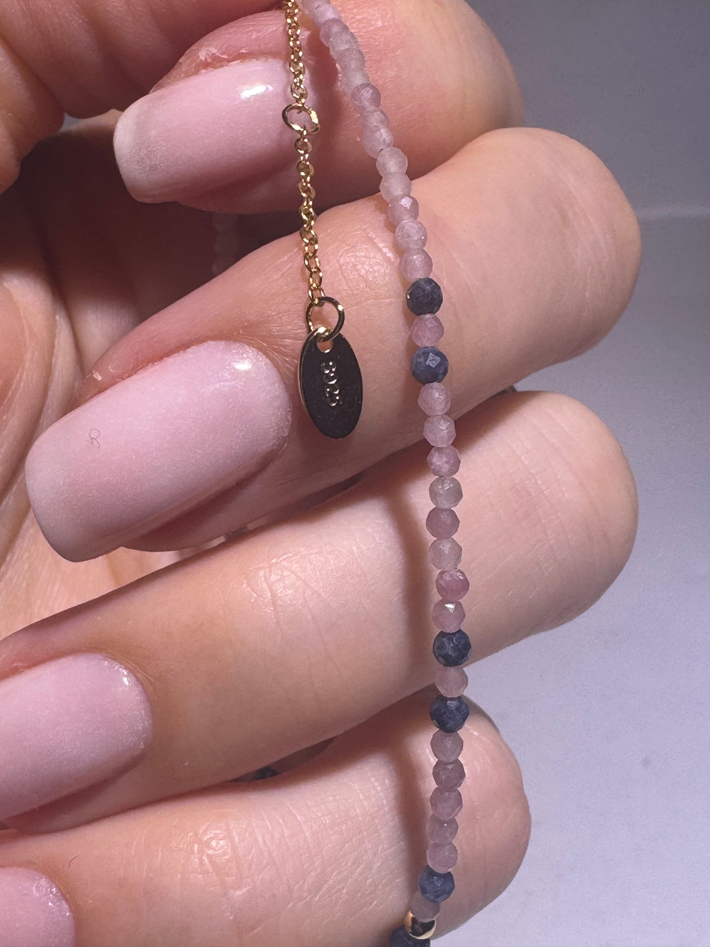 Luxuriöses Armband mit Tourmalin & Saphir – 18K vergoldetes 925 Silber