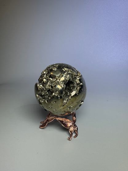 Pyrit Kugel (extra Glanz) - 5.2cm, 279g