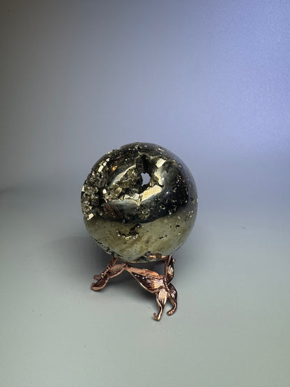 Pyrit Kugel (extra Glanz) - 5.2cm, 279g