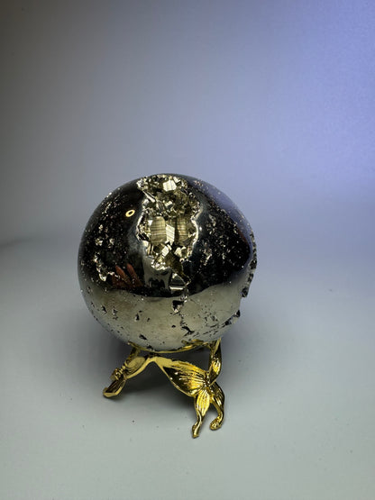 Pyrit Kugel (extra Glanz) - 5.5cm, 398g
