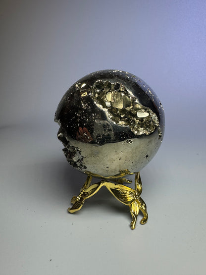 Pyrit Kugel (extra Glanz) - 5.5cm, 398g