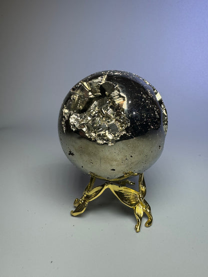 Pyrit Kugel (extra Glanz) - 5.5cm, 398g