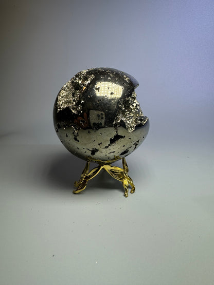 Pyrit Kugel (extra Glanz) - 6.5cm, 594g