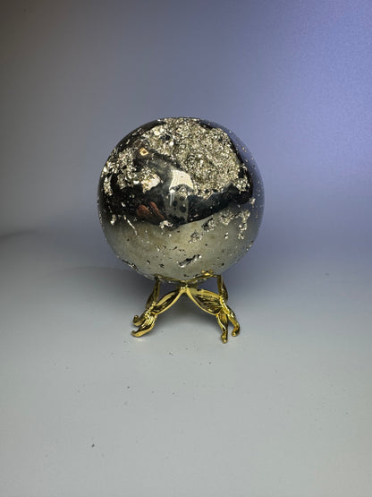 Pyrit Kugel (extra Glanz) - 6.5cm, 594g