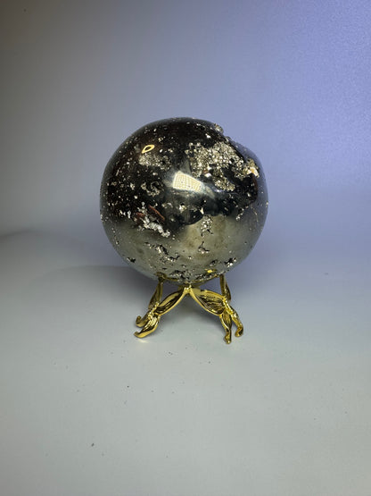 Pyrit Kugel (extra Glanz) - 6.5cm, 594g