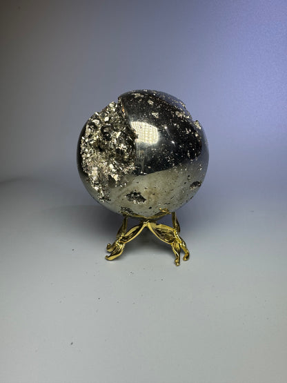 Pyrit Kugel (extra Glanz) - 6.5cm, 594g