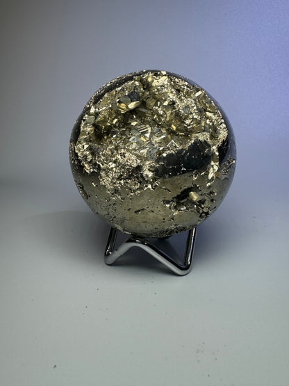 Pyrit Kugel (extra Goldglanz & grosse Kristallle) - 7.2cm, 817g