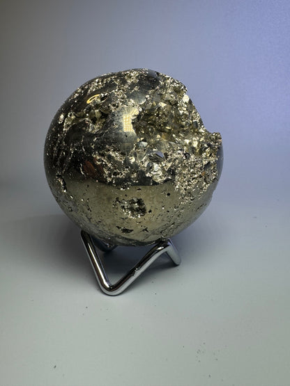 Pyrit Kugel (extra Goldglanz & grosse Kristallle) - 7.2cm, 817g