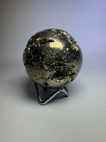 Pyrit Kugel (extra Goldglanz & grossen Kristalle) - 7cm, 715g