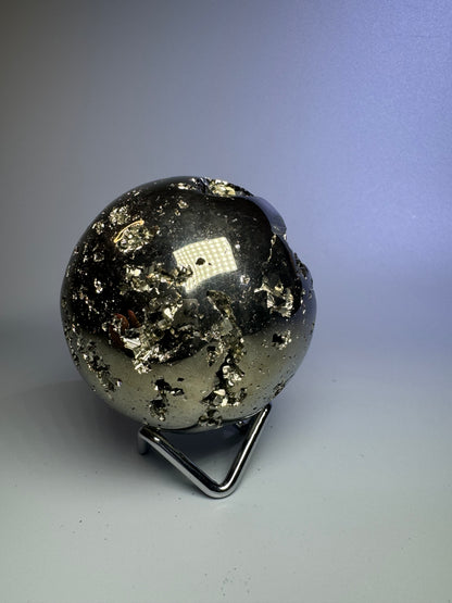 Pyrit Kugel (extra Goldglanz & grosse Kristalle) - 7cm, 853g