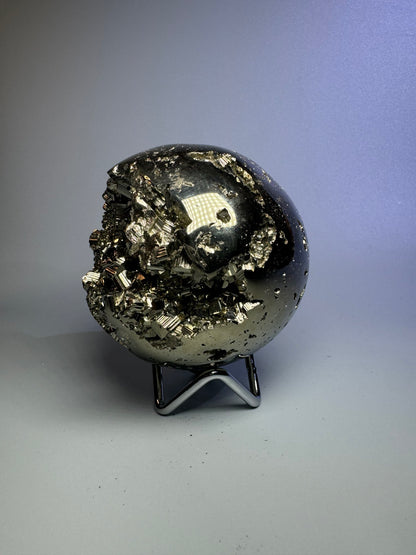 Pyrit Kugel (extra Goldglanz & grosse Kristalle) - 8cm, 1.19kg
