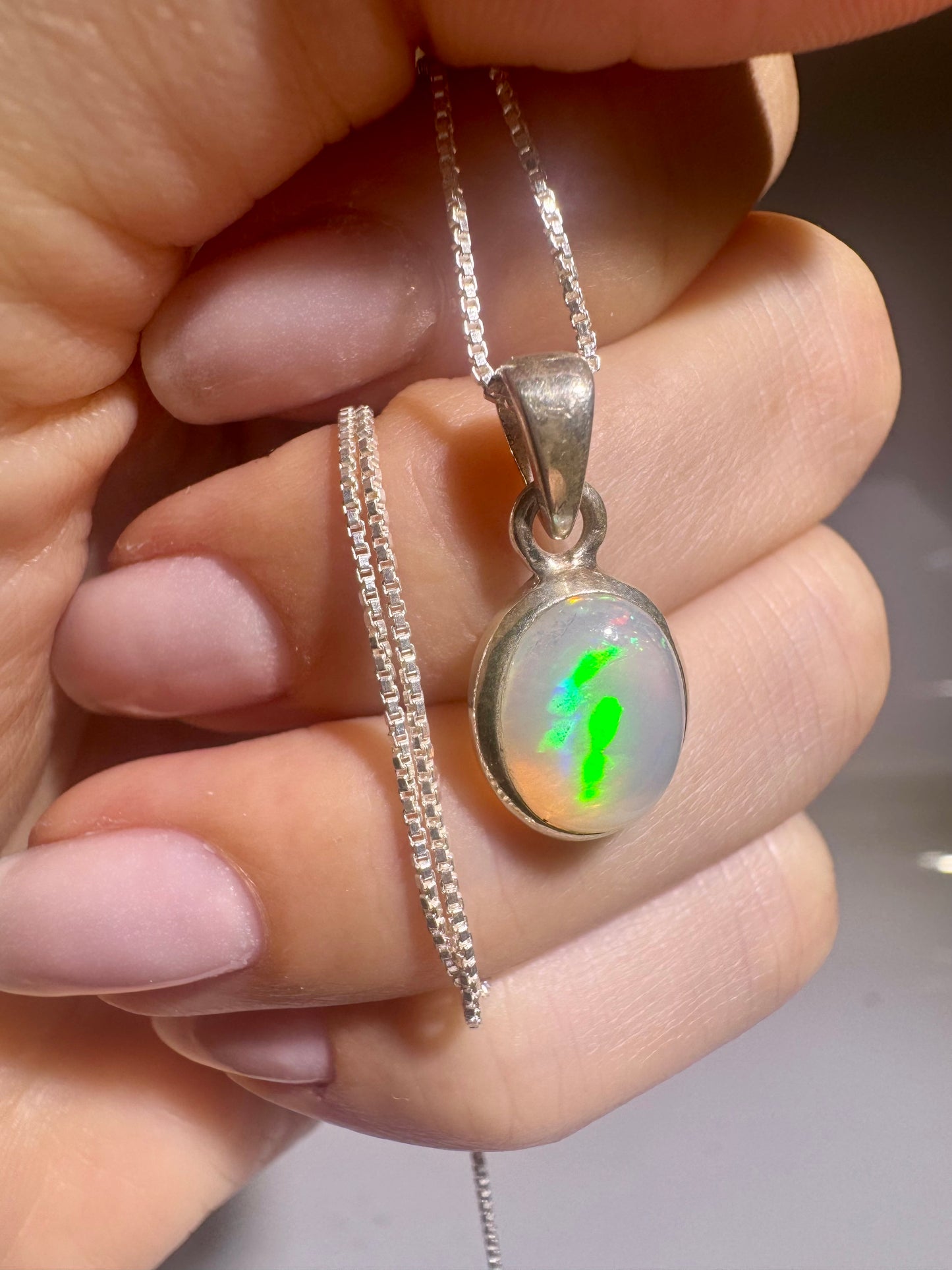 Echter Opal Anhänger – Magie des Lichts in 925 Silber 💎