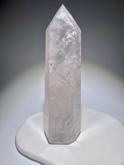 Rosenquarz Spitze 16 cm – Extra klare Premiumqualität Brasilien 💗