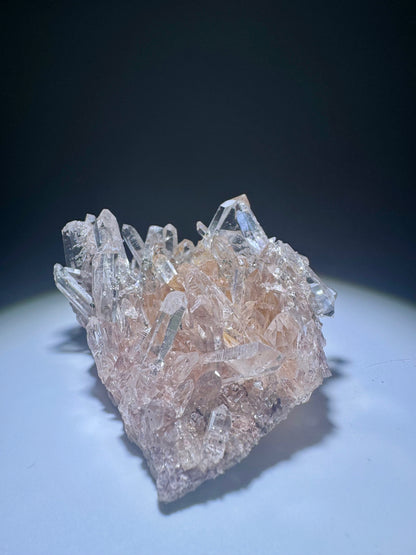 Exklusive rosarote Lemurian Kristall Stufe 💖 – klare, rosa Spitzen