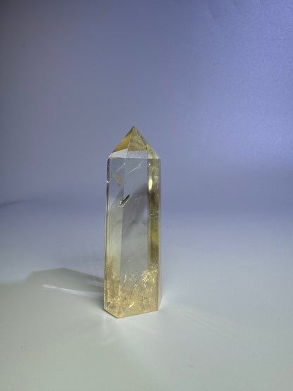 Mini Citrin Spitze mit Phantom - 7cm