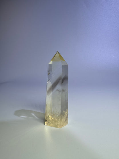 Mini Citrin Spitze mit Phantom - 7cm
