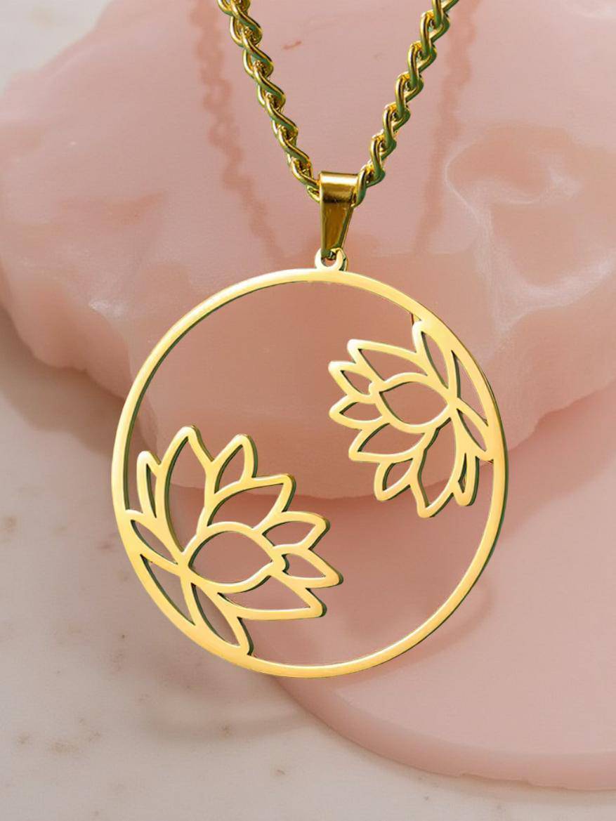 Lotusblumen Kette aus Edelstahl – ein strahlendes Symbol der Reinheit 🌸