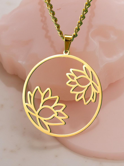 Lotusblumen Kette aus Edelstahl – ein strahlendes Symbol der Reinheit 🌸